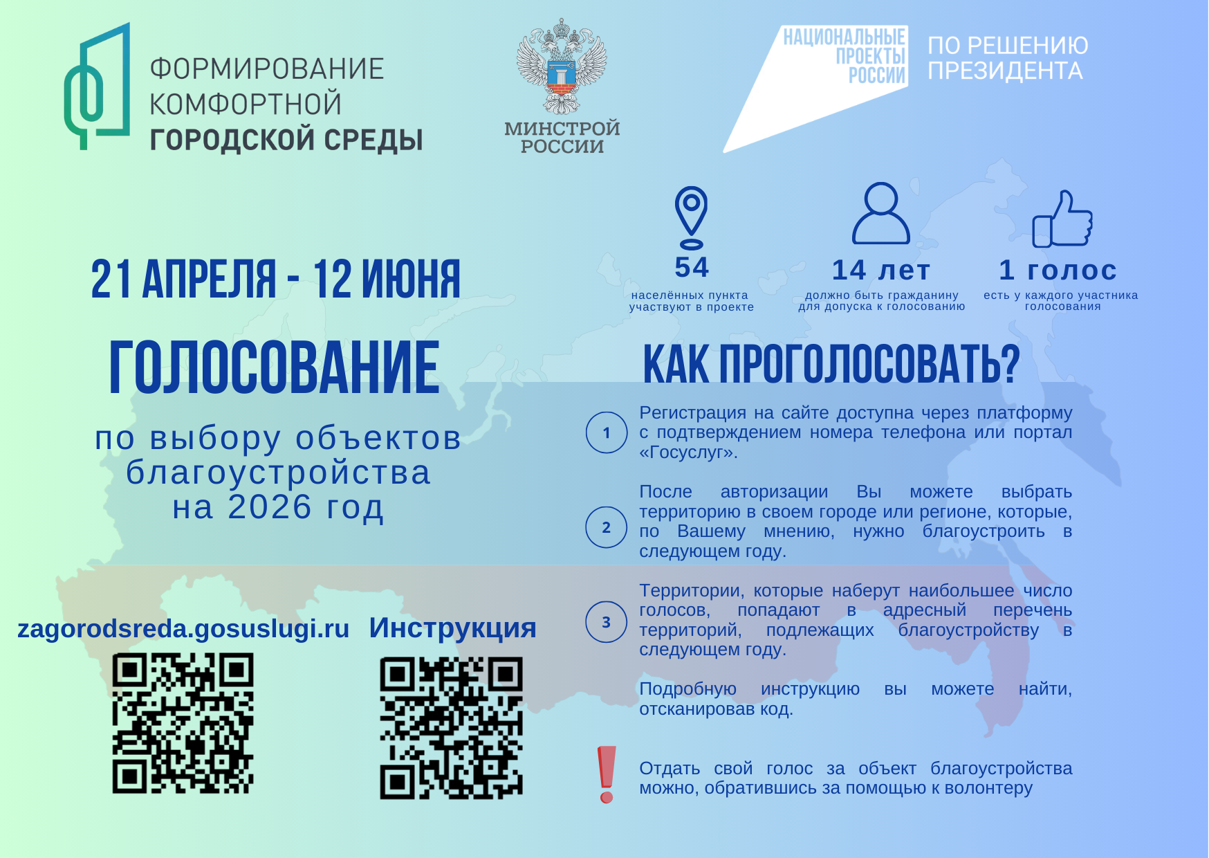 Стартовало голосование по благоустройство в 2026 году.